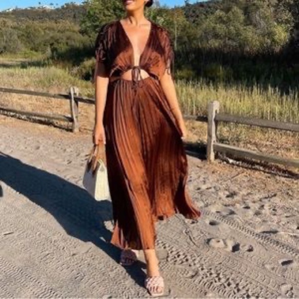 Brown maxi dress